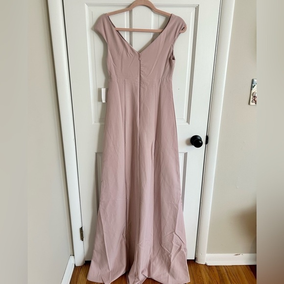 Show Me Your MuMu | Zurich knot gown maxi pale pink crepe size SM - Picture 4 of 7
